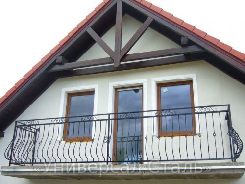 Кованый балкон №100 — фото