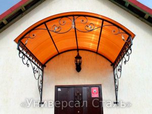 Кованый козырек №99 - фото 1 Кованый козырек №99 - фото 1