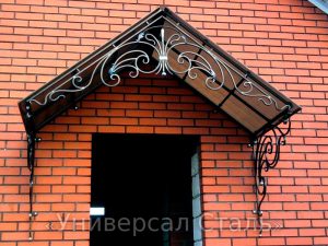 Кованый козырек №100 - фото 1 Кованый козырек №100 - фото 1