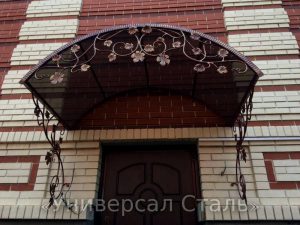 Кованый козырек №101 - фото 1 Кованый козырек №101 - фото 1