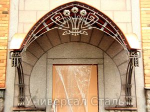 Кованый козырек №105 - фото 1 Кованый козырек №105 - фото 1