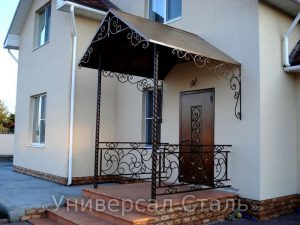 Кованый козырек №107 - фото 1 Кованый козырек №107 - фото 1