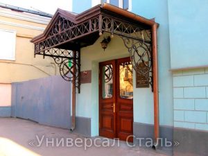 Кованый козырек №108 - фото 1 Кованый козырек №108 - фото 1