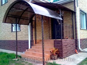 Кованый козырек №111 - фото 1 Кованый козырек №111 - фото 1