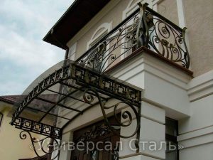 Кованый козырек №112 - фото 1 Кованый козырек №112 - фото 1