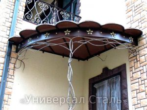 Кованый козырек №123 - фото 1 Кованый козырек №123 - фото 1