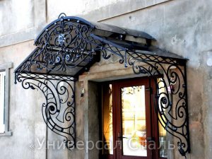 Кованый козырек №8 - фото 1 Кованый козырек №8 - фото 1