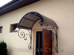 Кованый козырек №10 - фото 1 Кованый козырек №10 - фото 1