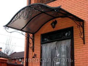 Кованый козырек №12 - фото 1 Кованый козырек №12 - фото 1