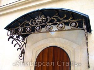 Кованый козырек №13 - фото 1 Кованый козырек №13 - фото 1