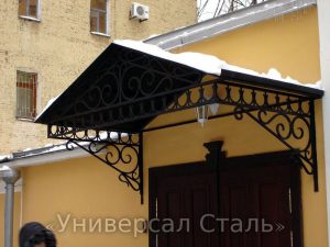 Кованый козырек №14 - фото 1 Кованый козырек №14 - фото 1