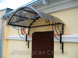 Кованый козырек №16 - фото 1 Кованый козырек №16 - фото 1