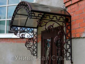 Кованый козырек №17 - фото 1 Кованый козырек №17 - фото 1