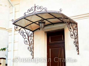 Кованый козырек №19 - фото 1 Кованый козырек №19 - фото 1