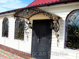 Кованый козырек №20 - фото 1 Кованый козырек №20 - фото 1