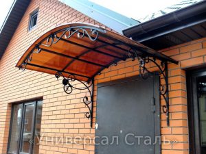 Кованый козырек №22 - фото 1 Кованый козырек №22 - фото 1