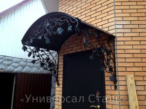 Кованый козырек №23 - фото 1 Кованый козырек №23 - фото 1