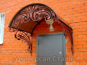Кованый козырек №30 - фото 1 Кованый козырек №30 - фото 1