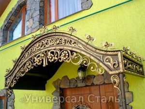 Кованый козырек №33 - фото 1 Кованый козырек №33 - фото 1