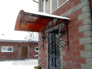 Кованый козырек №36 - фото 1 Кованый козырек №36 - фото 1