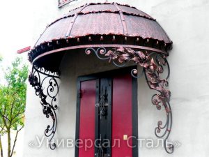 Кованый козырек №45 - фото 1 Кованый козырек №45 - фото 1