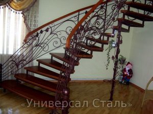 Кованые перила №117 - фото 1
