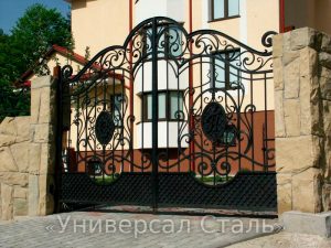 Кованые ворота V-011 - фото 1
