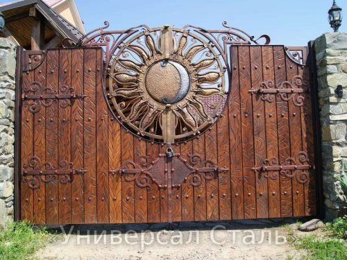 Кованые ворота V-137 — фото