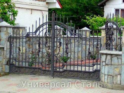 Кованые ворота V-167 — фото