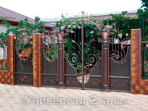 Кованые ворота V-171 — фото