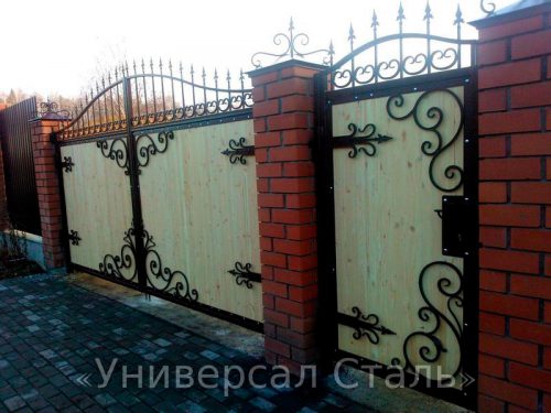 Кованые ворота V-191 — фото