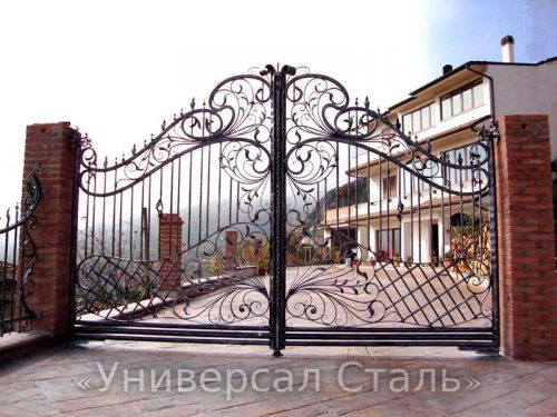 Кованые ворота V-204 — фото