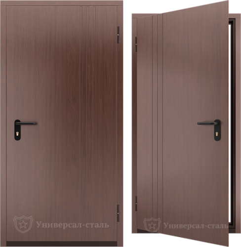 Глухая противопожарная дверь с отделкой МДФ ДМП 01 №80 EI45 — фото 1